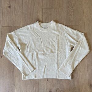 Abercrombie & Fitch Women's Off-White Crew Neck Cashmere Sweater